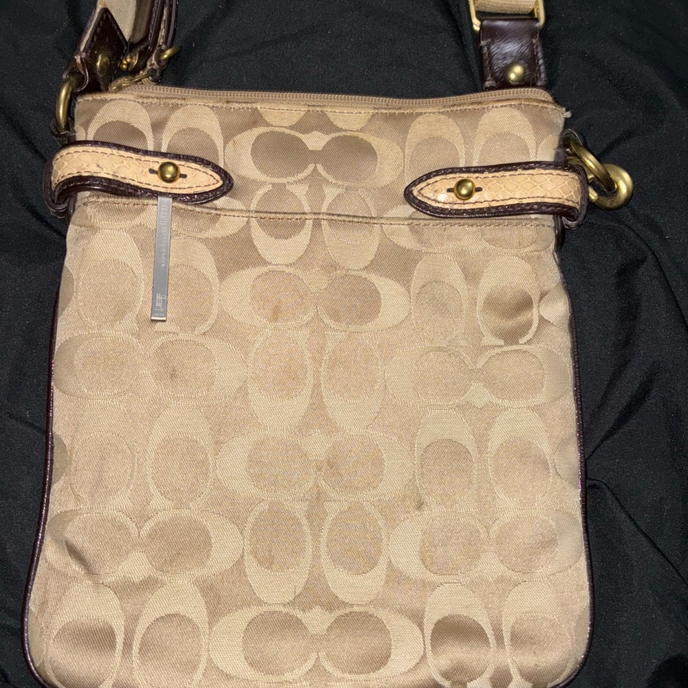 Coach Tan and Brown Crossbody Bag - Picture 4 of 8